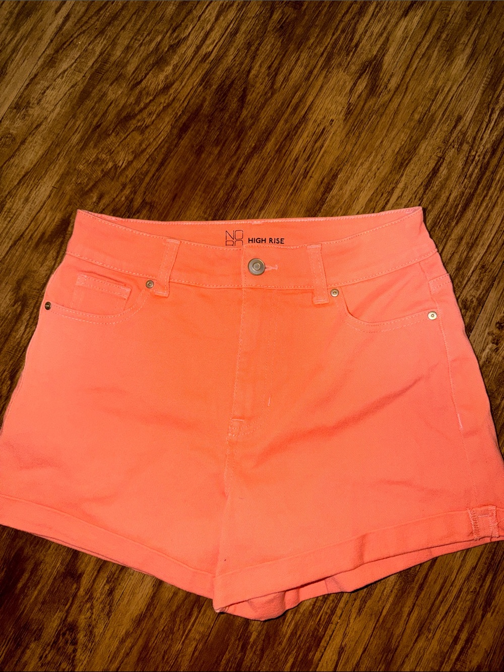 NOBO High Rise Coral-Orange Women’s Shorts